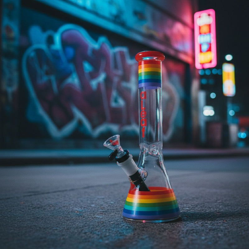 aLeaf Pride Beaker Water Pipe Rainbow | 10" | 14mm F